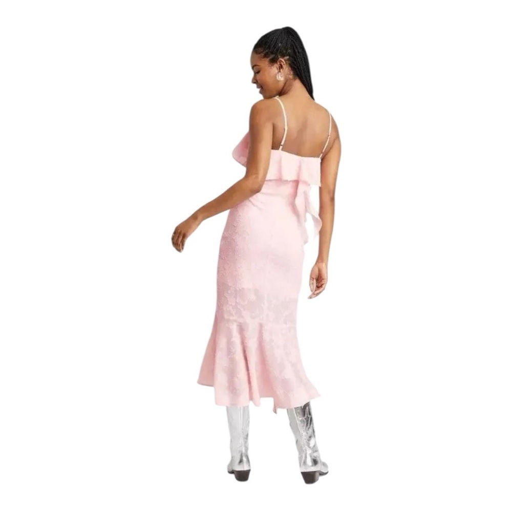 Wild Fable Blush Pink Floral Ruffle Midi Dress- XL - Picture 2 of 12